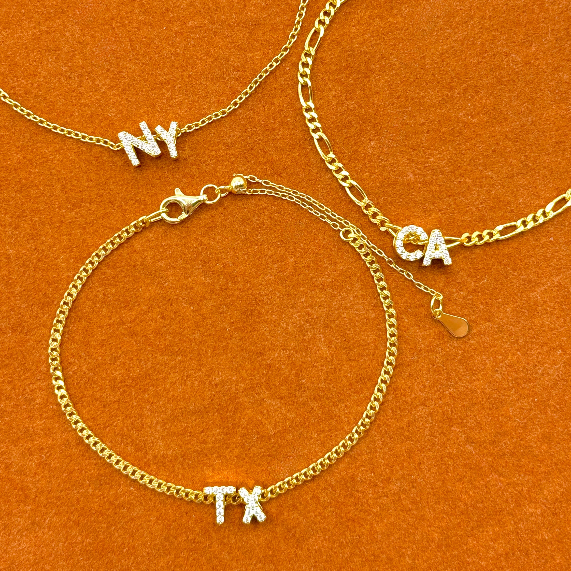 Custom STATE - Adjustable Fit Bracelet