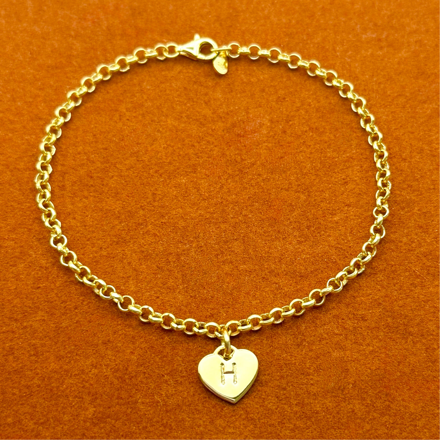 Heart Initial Bracelet