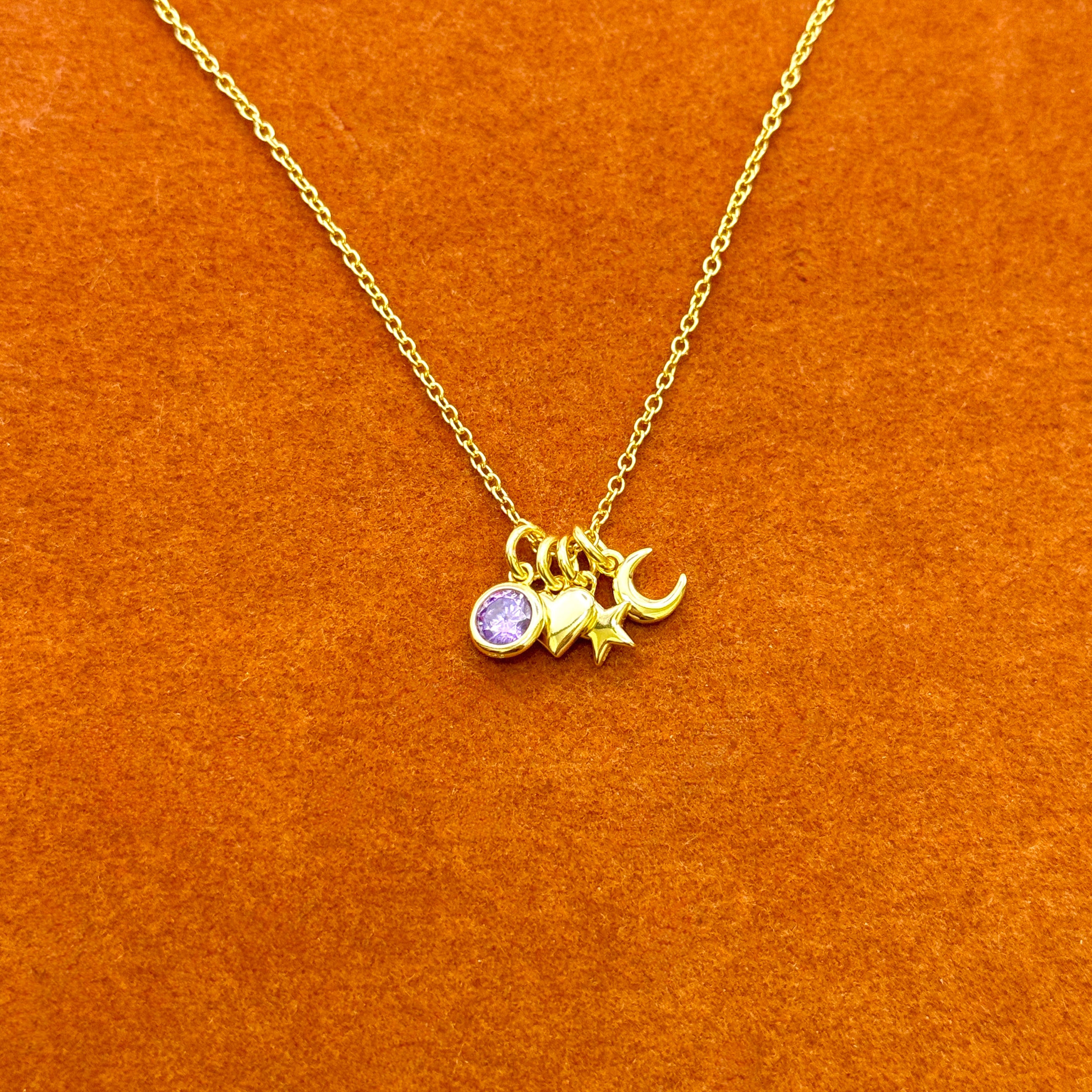 Custom Birthstone Celestial Necklace