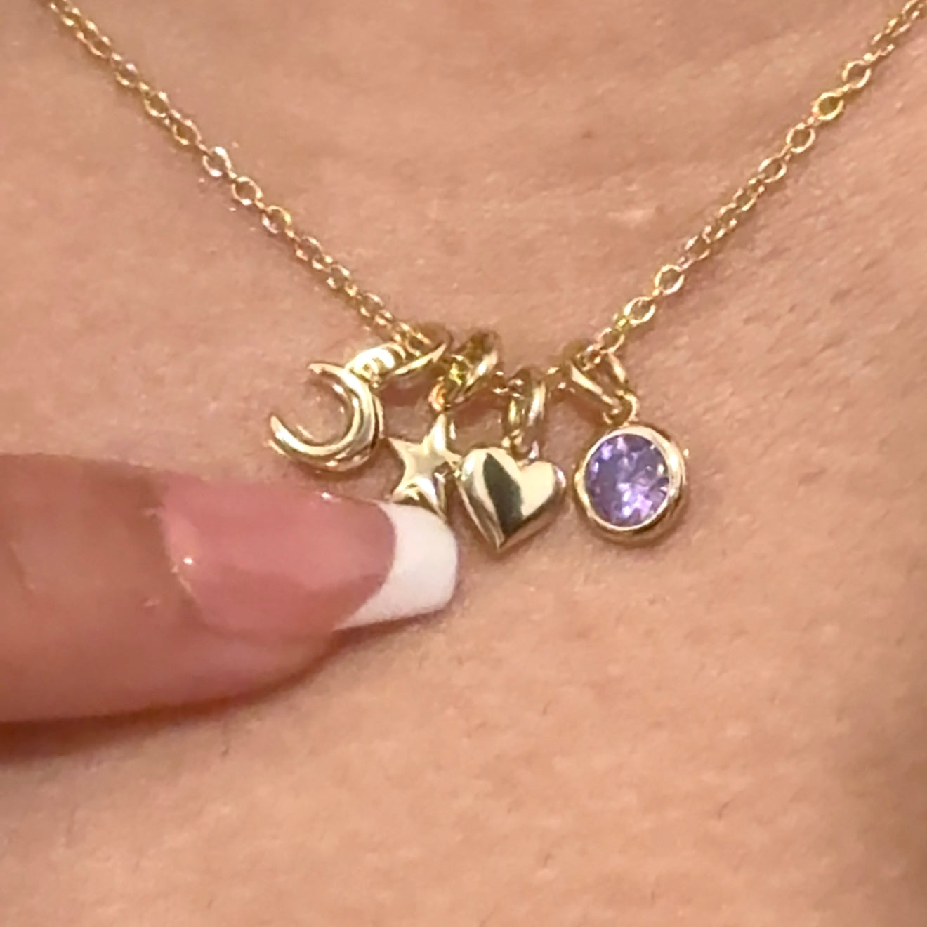 Custom Birthstone Celestial Necklace