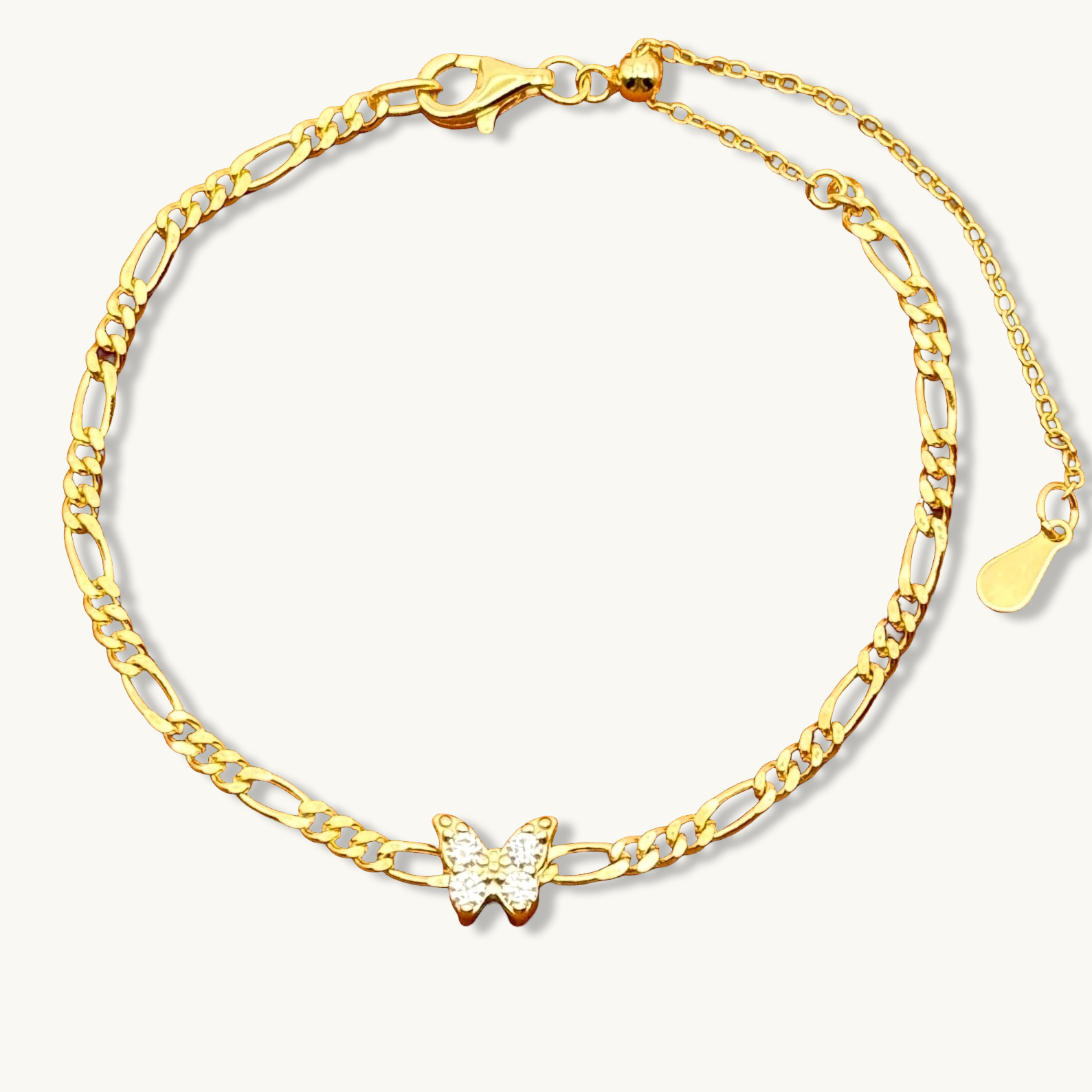 White Butterfly - Adjustable Fit Bracelet