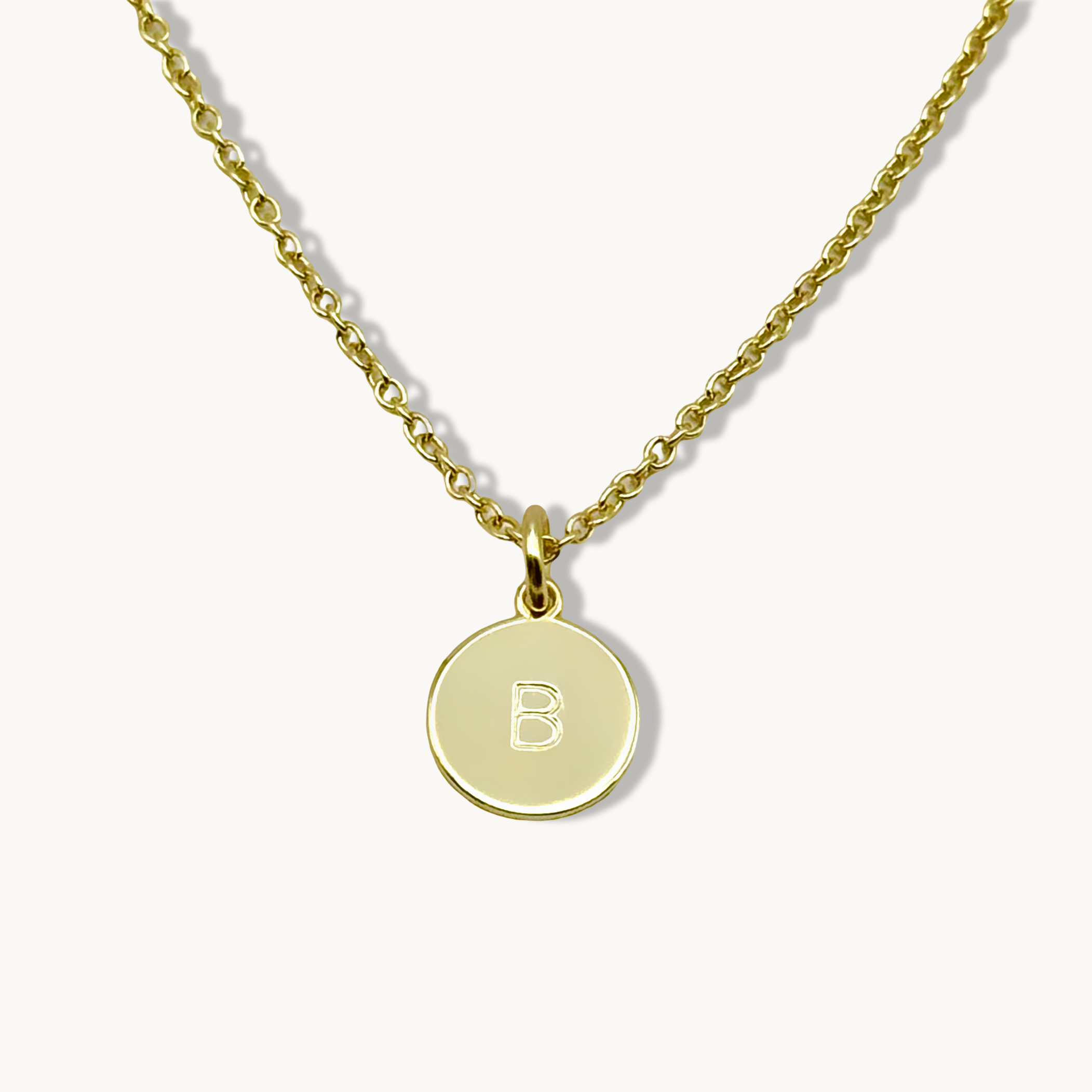 Custom Round Initial Necklace