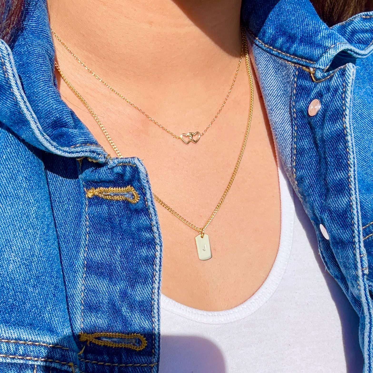 Custom Initial Tag Necklace