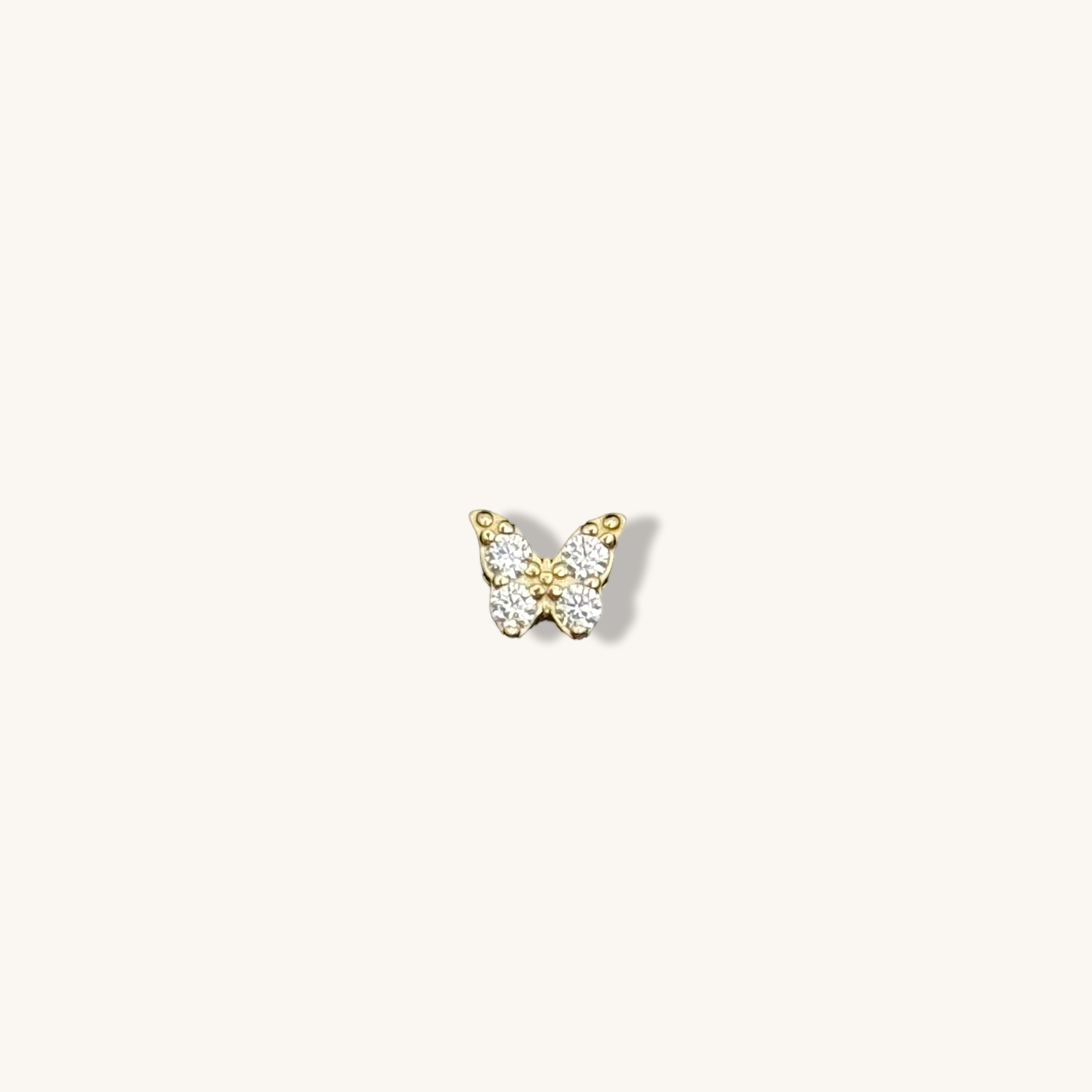 Custom Initial with White Butterfly Necklace