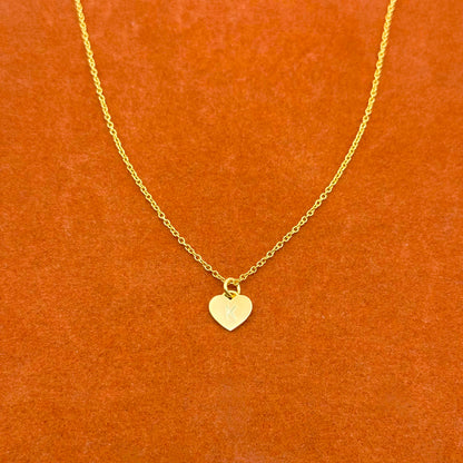 Custom Initial Heart Pendant in Cable Chain Necklace