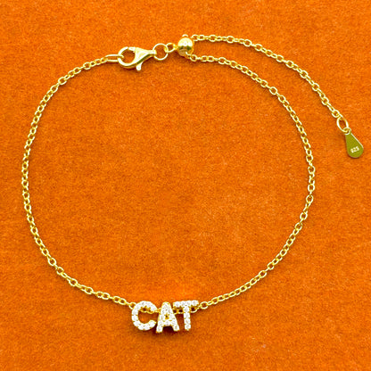 Pulsera de piedras preciosas de gato