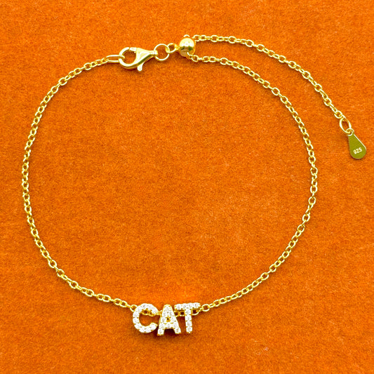 Pulsera de piedras preciosas de gato
