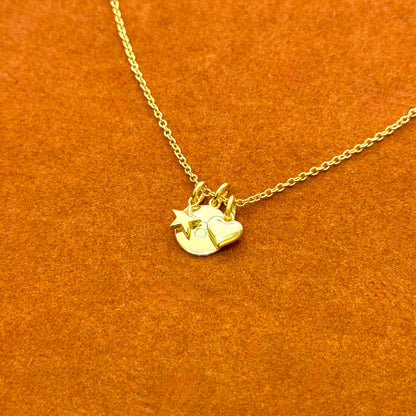 Star, Initial Pendant, Heart Necklace