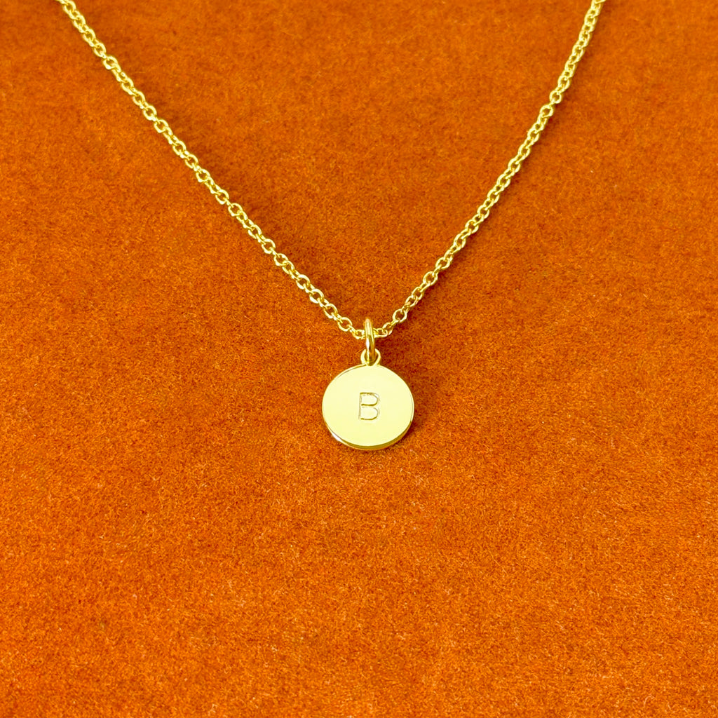 Custom Round Initial Necklace