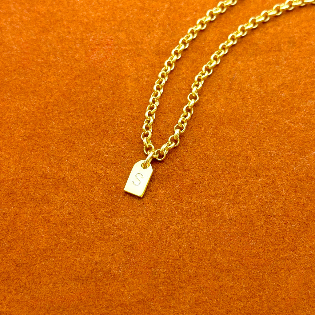 Custom Tag Initial Bracelet