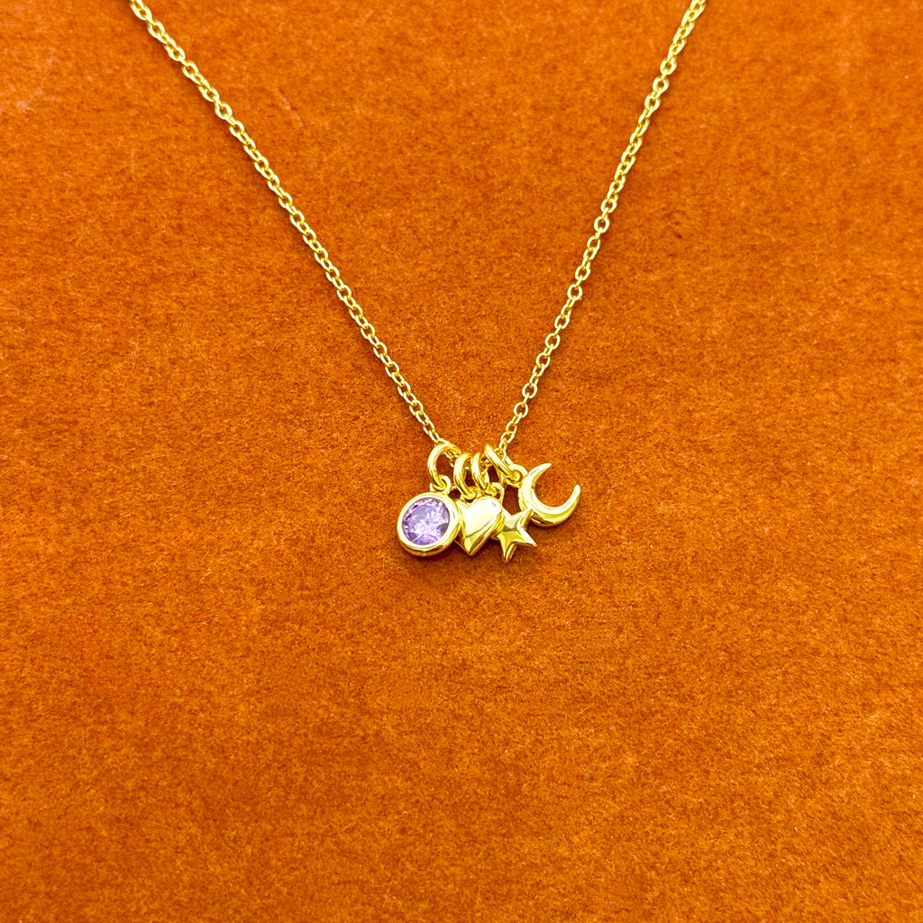 Custom Birthstone Celestial Necklace