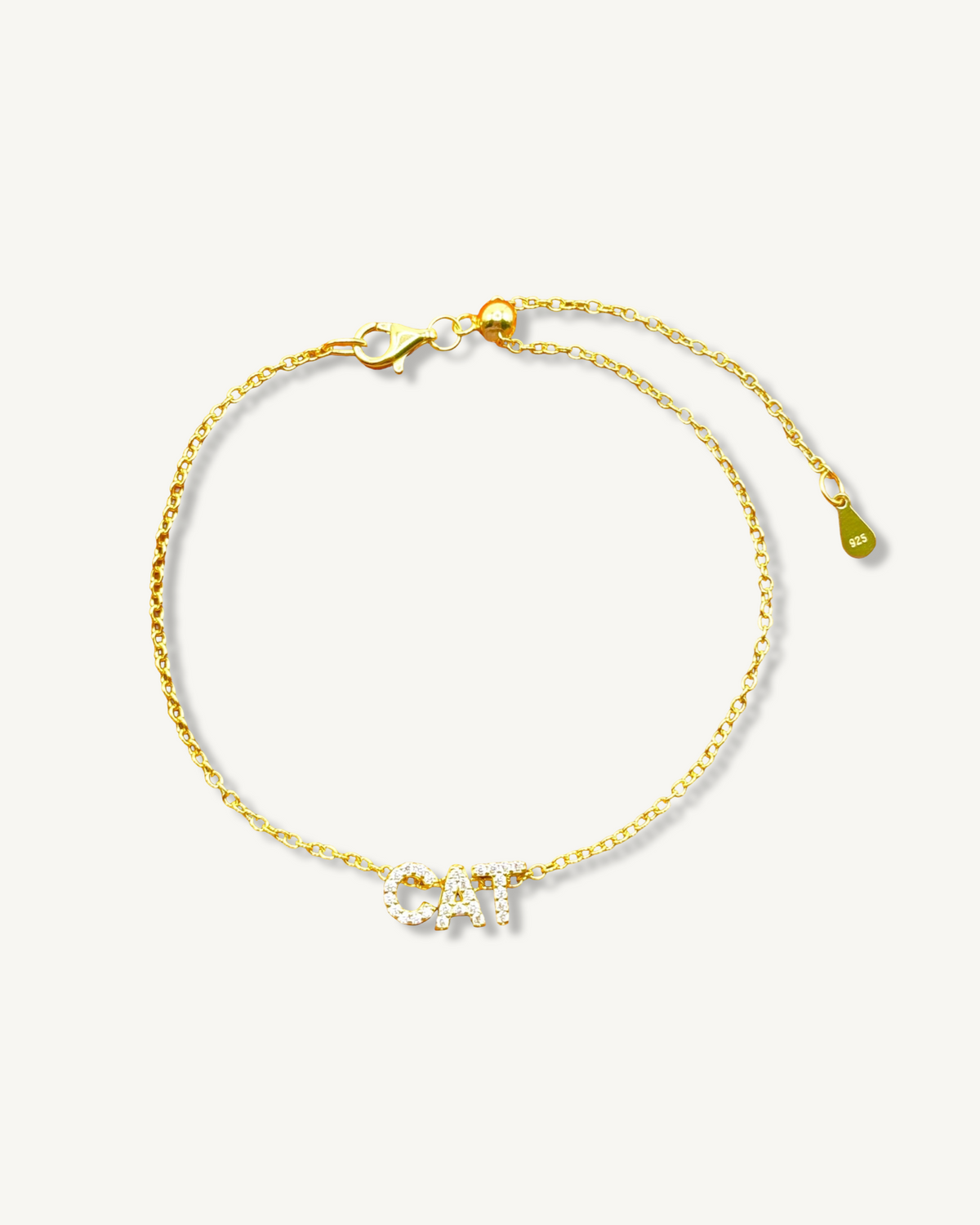 Pulsera de piedras preciosas de gato