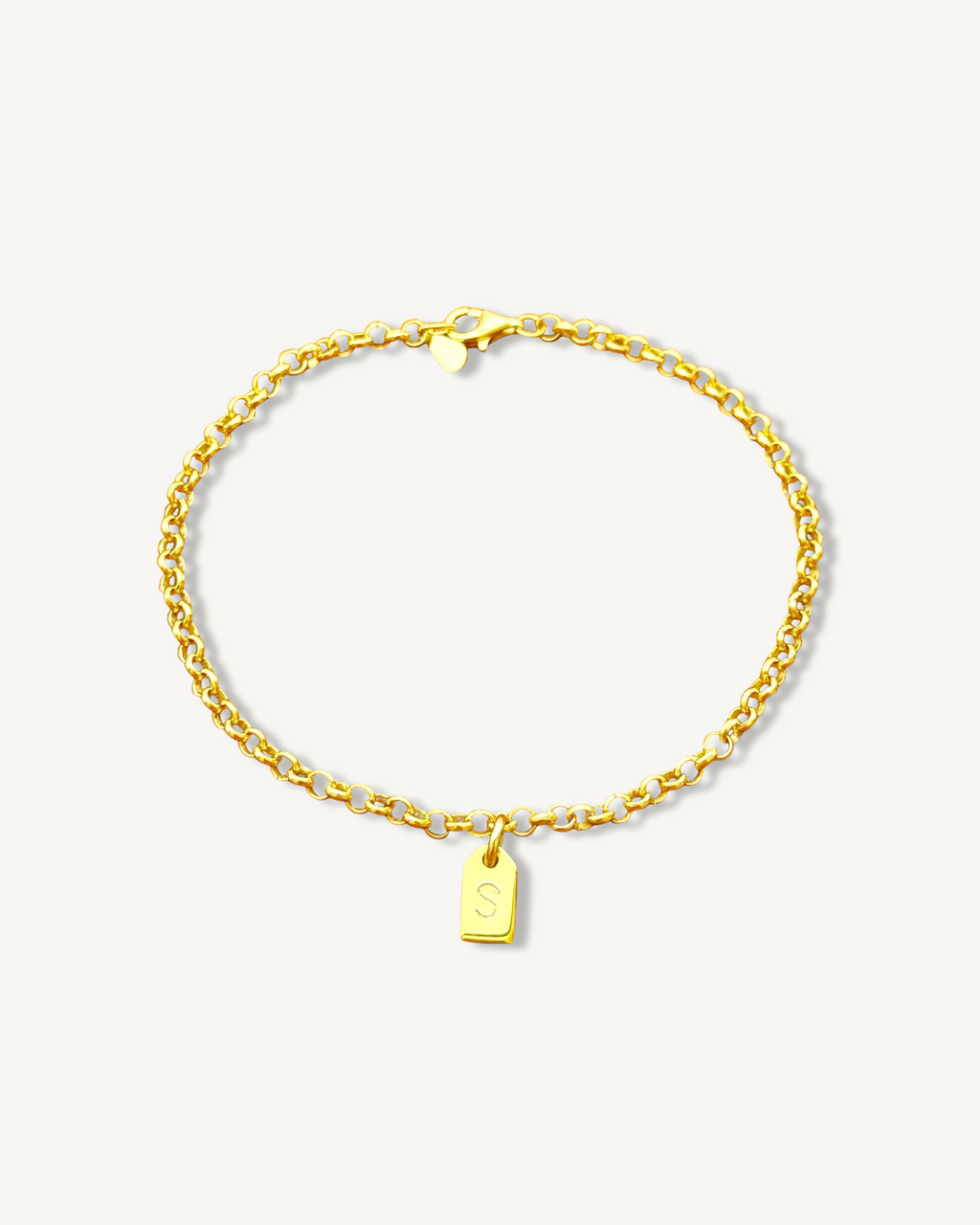 Custom Tag Initial Bracelet