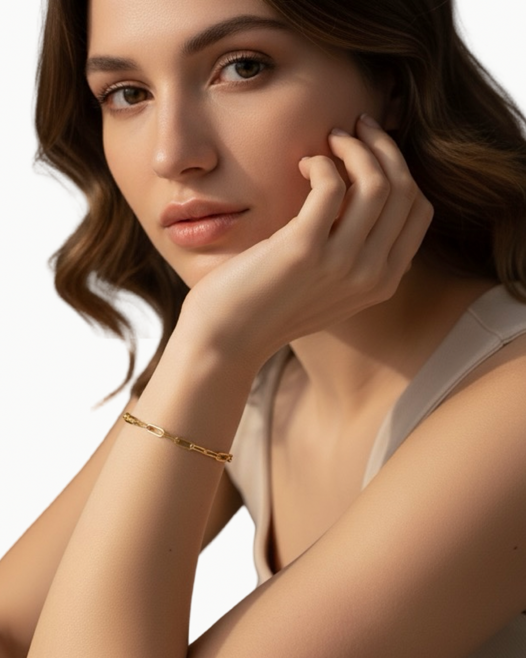 Pulsera de cadena con clip de papel