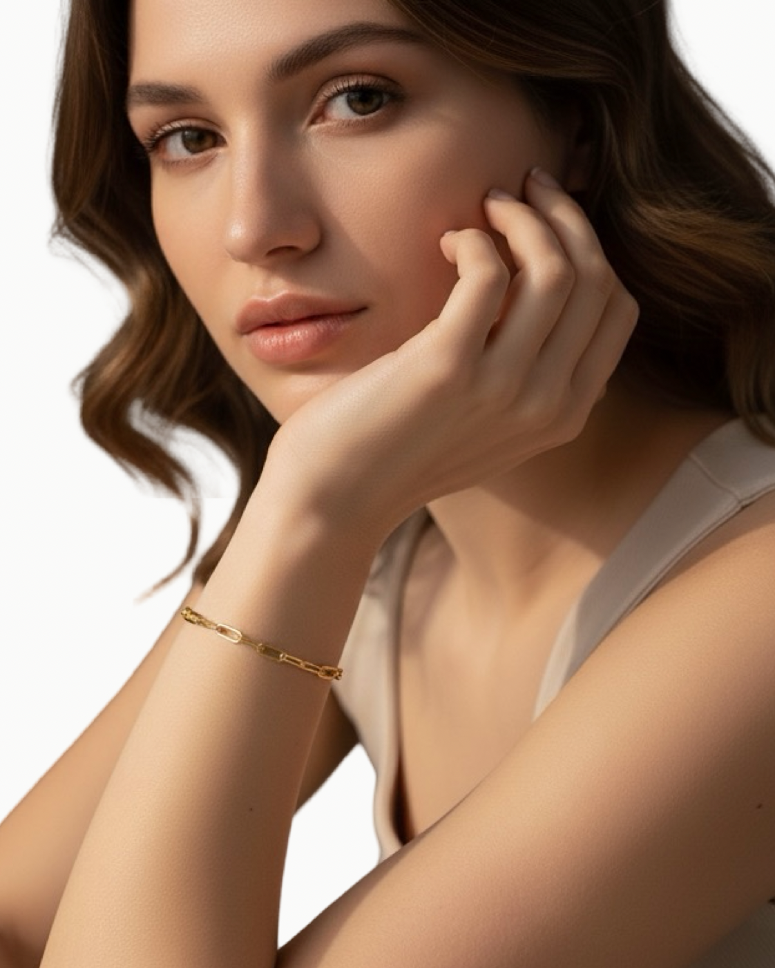 Pulsera de cadena con clip de papel