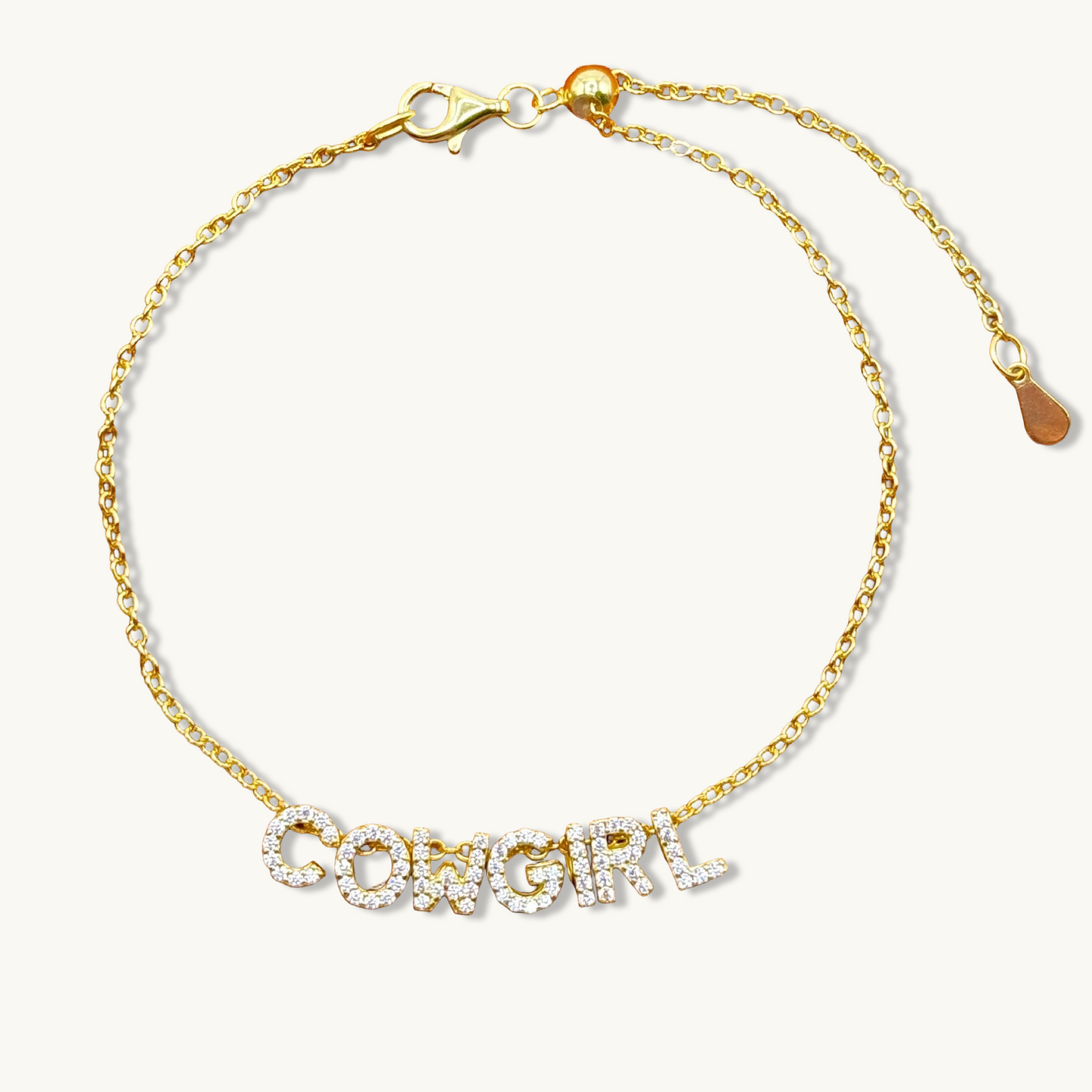 Pulsera vaquera con piedras preciosas