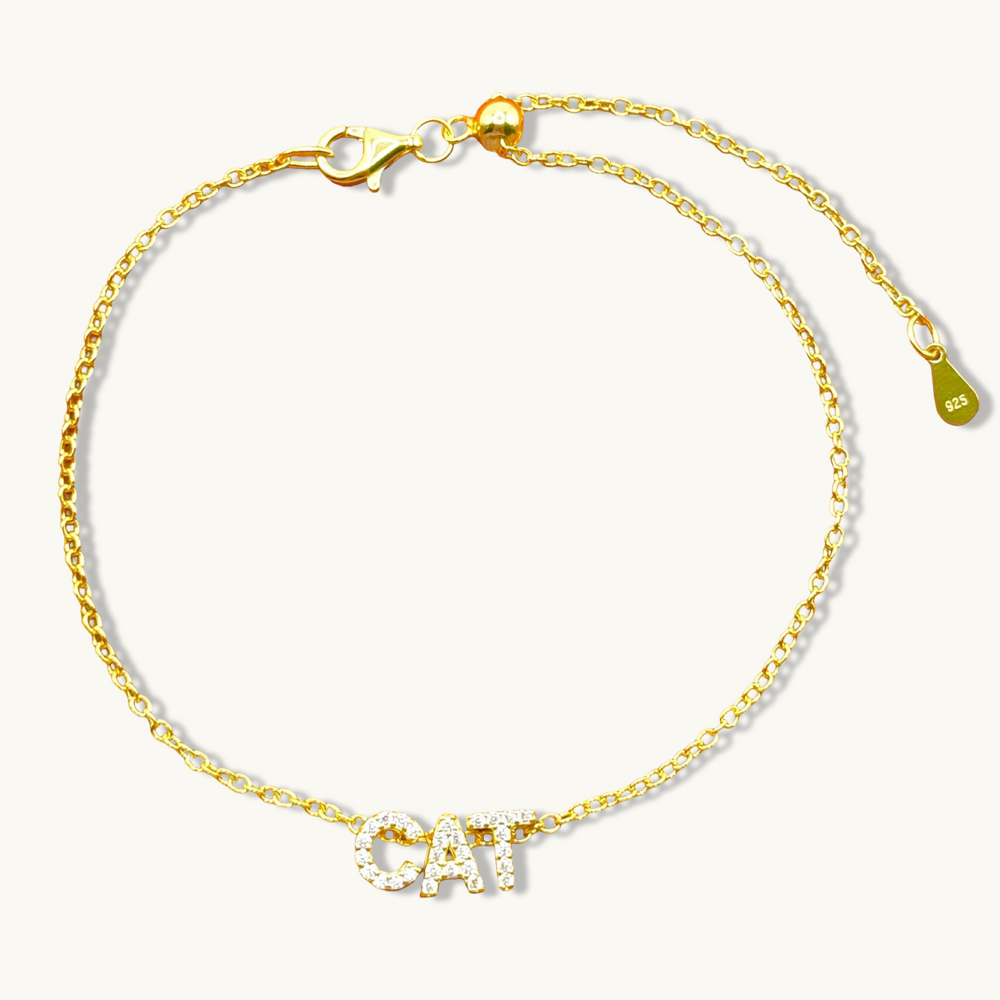 Pulsera de piedras preciosas de gato