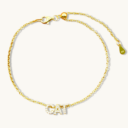 Pulsera de piedras preciosas de gato