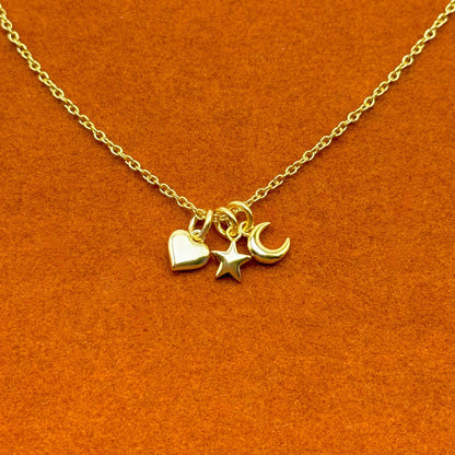 Heart, Star, Moon Necklace