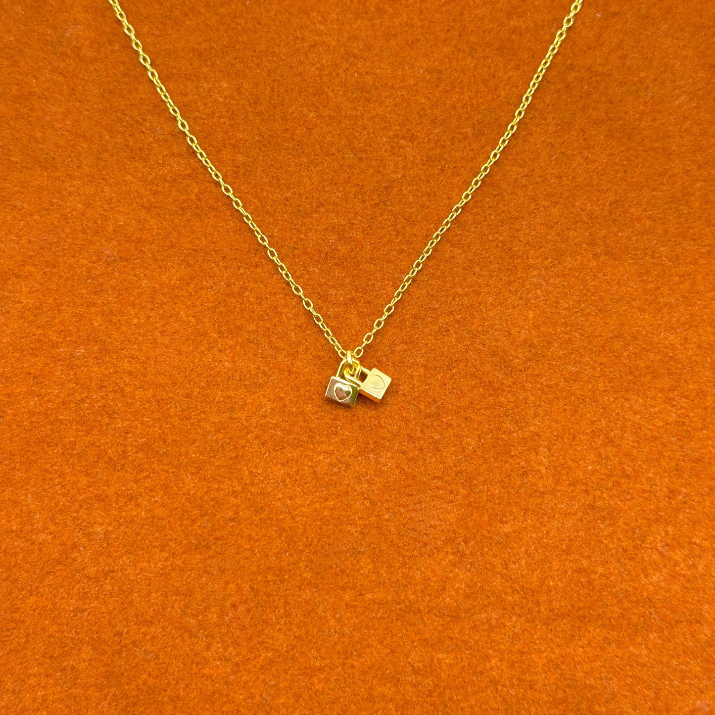 Forever Together Tiny Locks Pendant Necklace