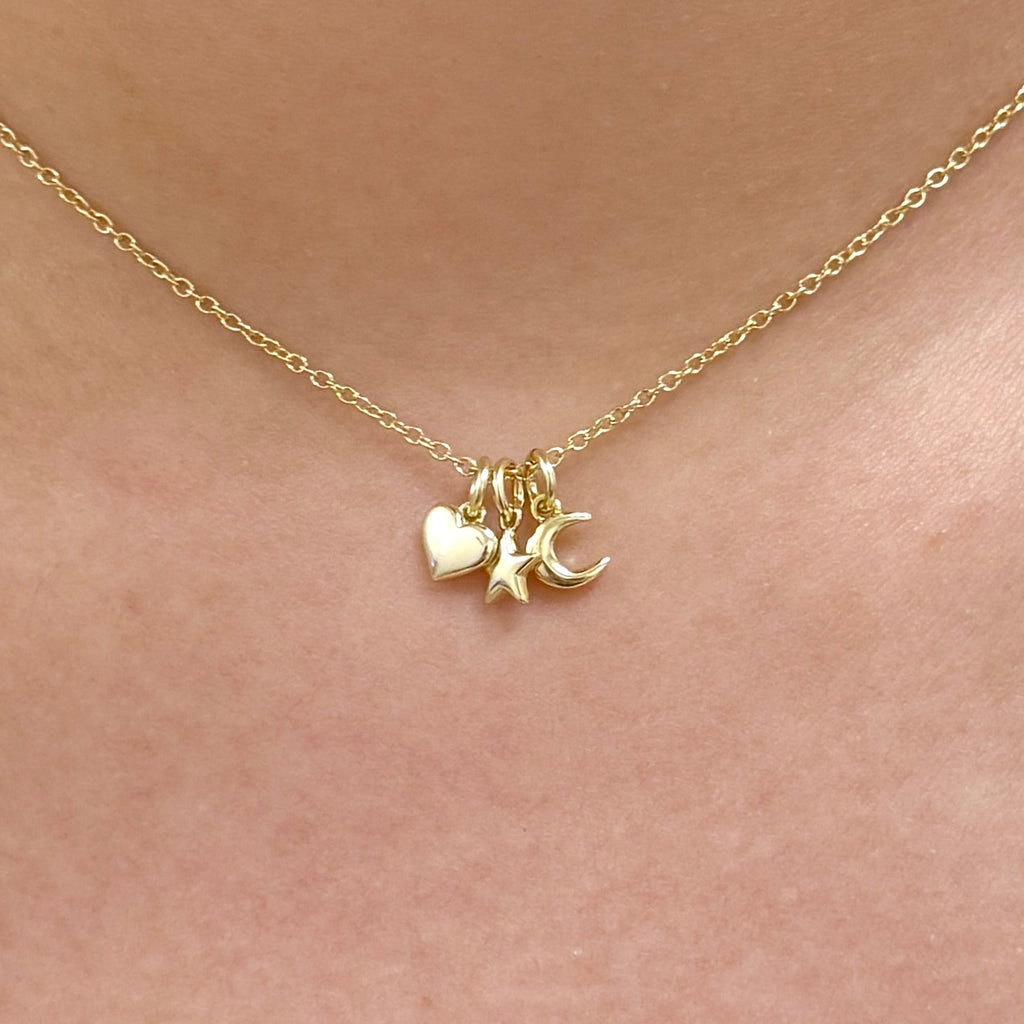 Heart, Star, Moon Necklace