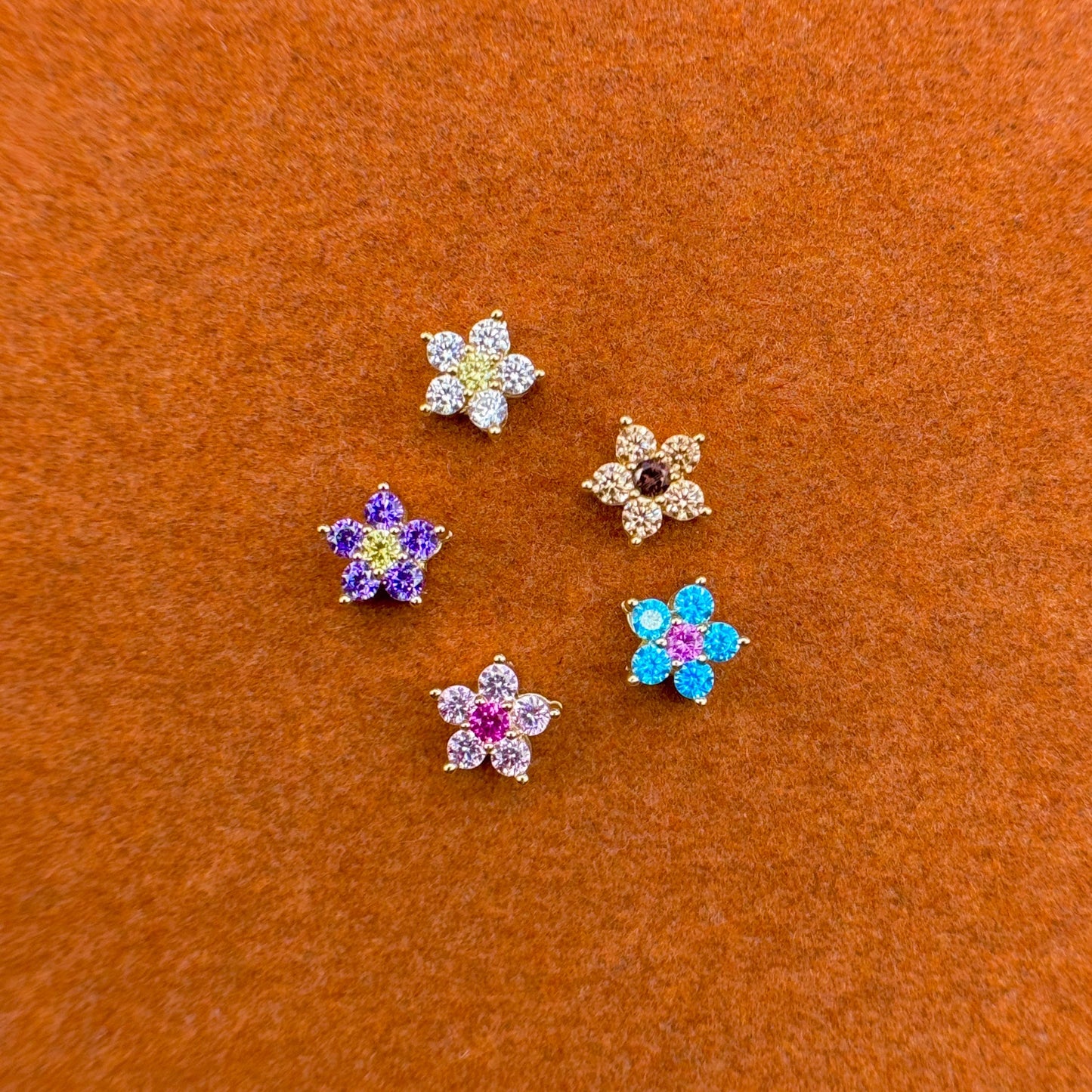 Sweet Pink Flower Charm