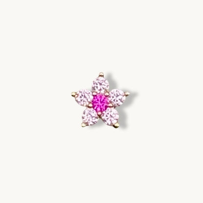Sweet Pink Flower Charm