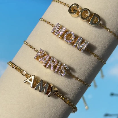 CREATE YOUR OWN WORD with Adjustable-Fit Bracelet