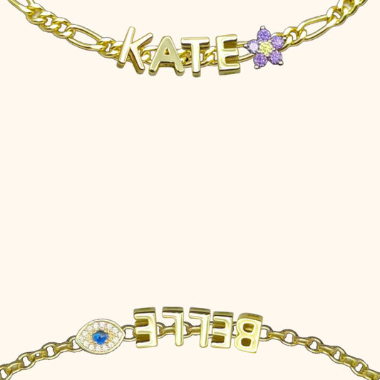 CREATE YOUR OWN WORD with Adjustable-Fit Bracelet